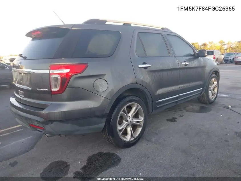 1FM5K7F84FGC26365 2015 Ford Explorer Limited