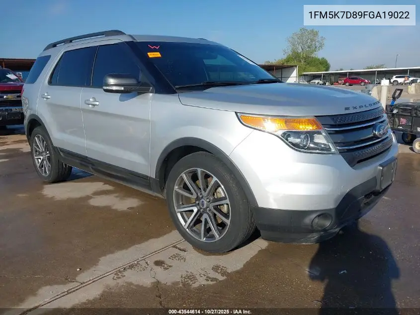 1FM5K7D89FGA19022 2015 Ford Explorer Xlt