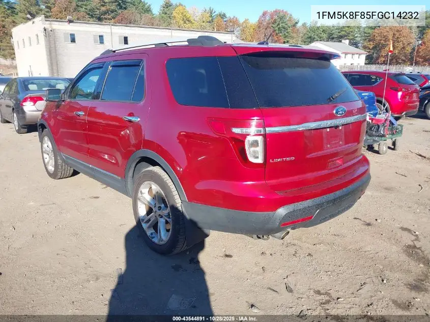 1FM5K8F85FGC14232 2015 Ford Explorer Limited