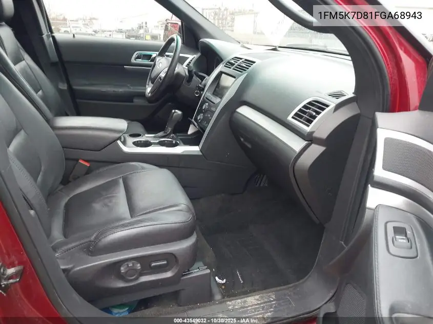 1FM5K7D81FGA68943 2015 Ford Explorer Xlt