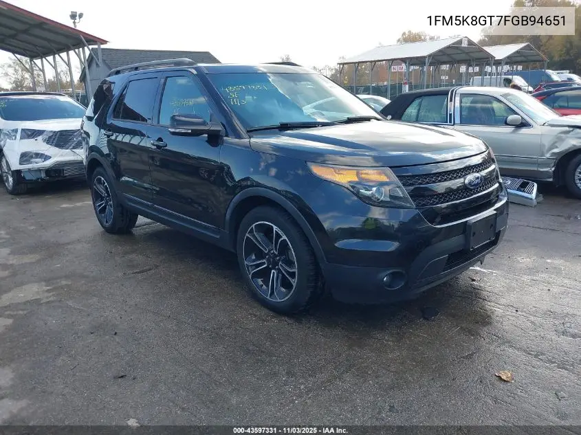1FM5K8GT7FGB94651 2015 Ford Explorer Sport