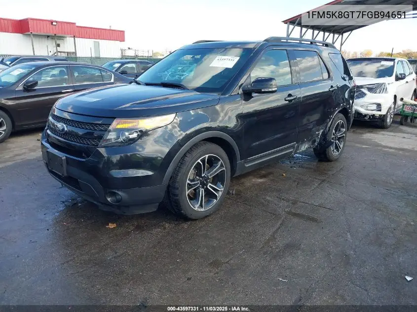 1FM5K8GT7FGB94651 2015 Ford Explorer Sport