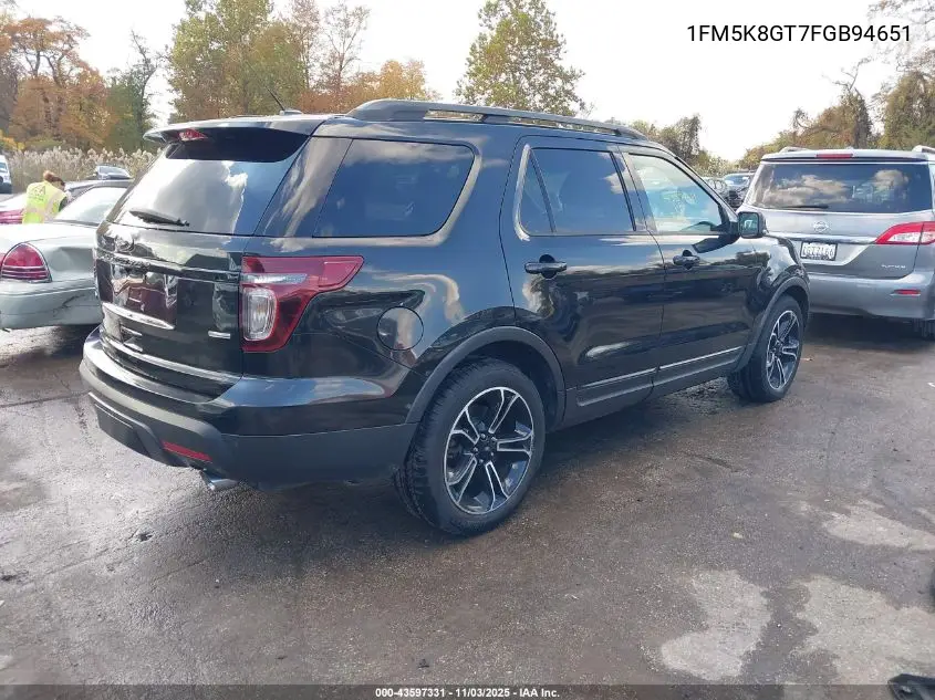 1FM5K8GT7FGB94651 2015 Ford Explorer Sport