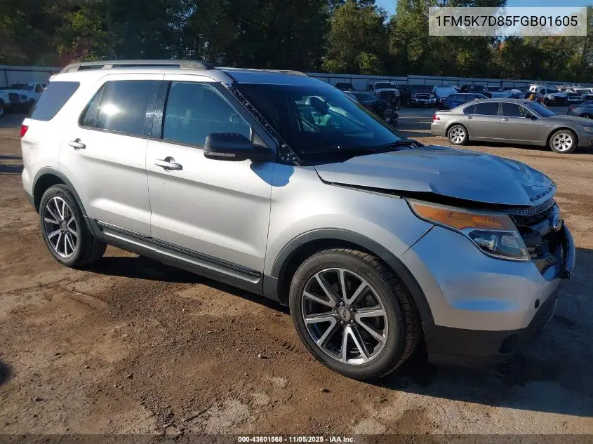 1FM5K7D85FGB01605 2015 Ford Explorer Xlt