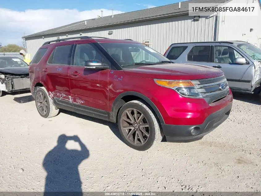 1FM5K8D85FGA84617 2015 Ford Explorer Xlt