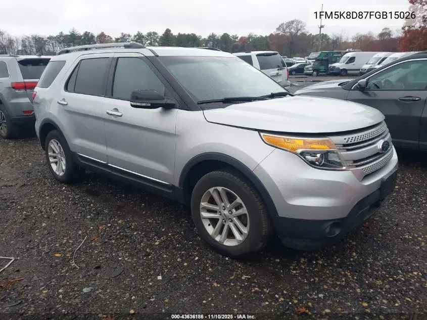1FM5K8D87FGB15026 2015 Ford Explorer Xlt