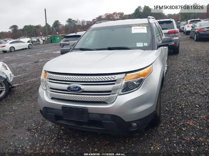 1FM5K8D87FGB15026 2015 Ford Explorer Xlt