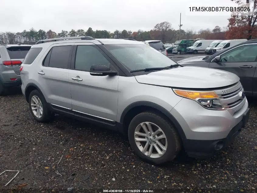 1FM5K8D87FGB15026 2015 Ford Explorer Xlt