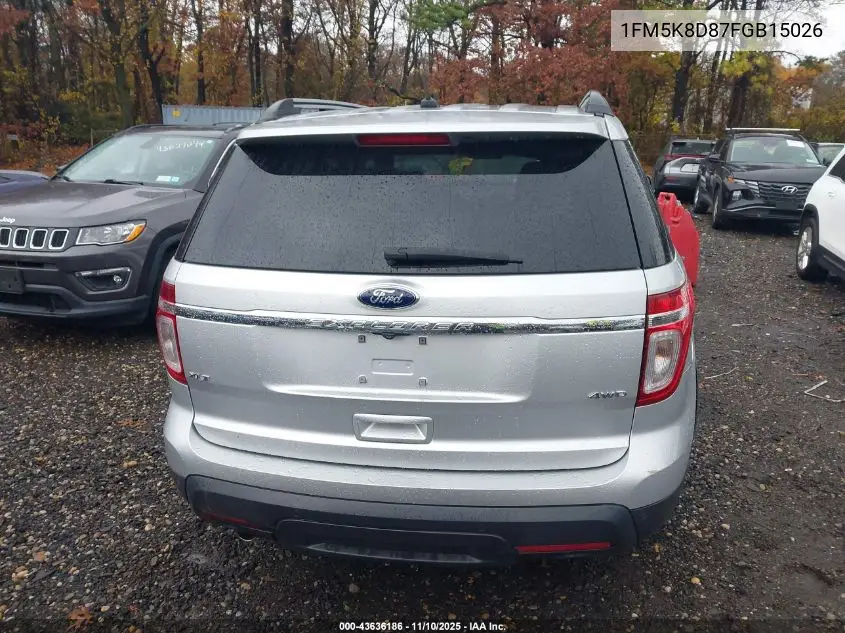 1FM5K8D87FGB15026 2015 Ford Explorer Xlt