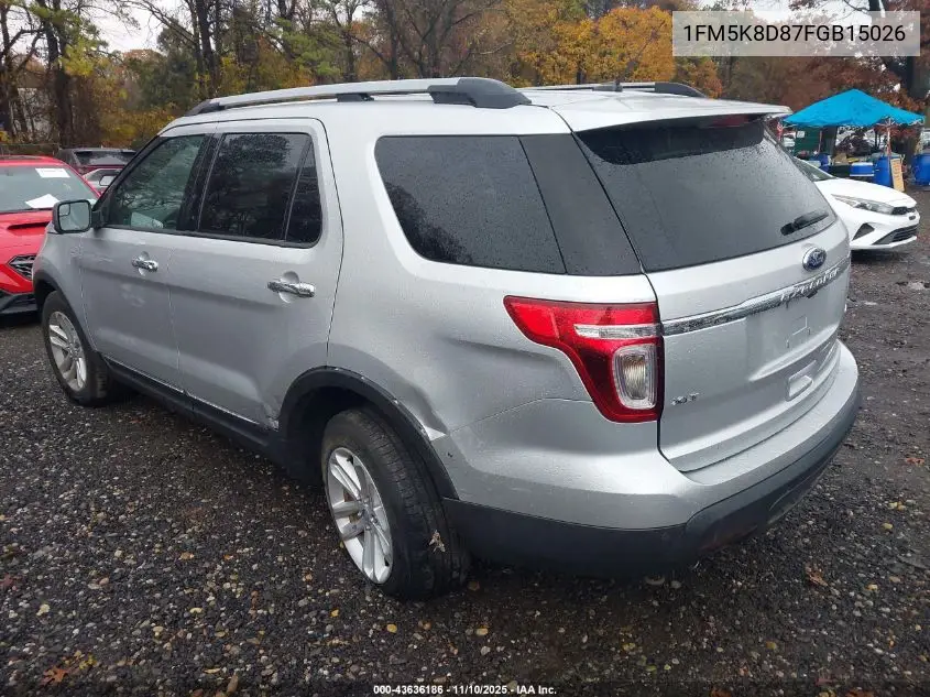 1FM5K8D87FGB15026 2015 Ford Explorer Xlt