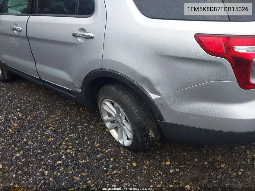 1FM5K8D87FGB15026 2015 Ford Explorer Xlt