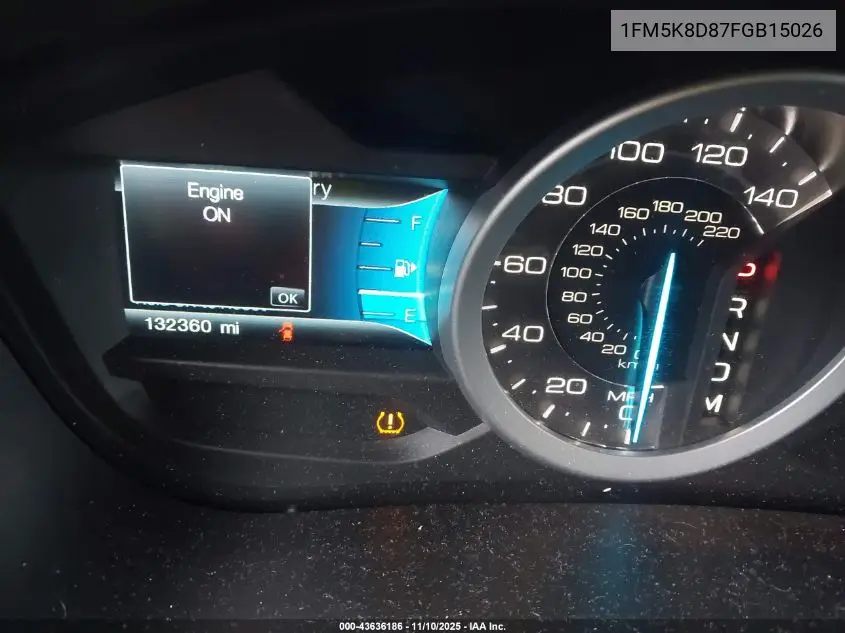 1FM5K8D87FGB15026 2015 Ford Explorer Xlt
