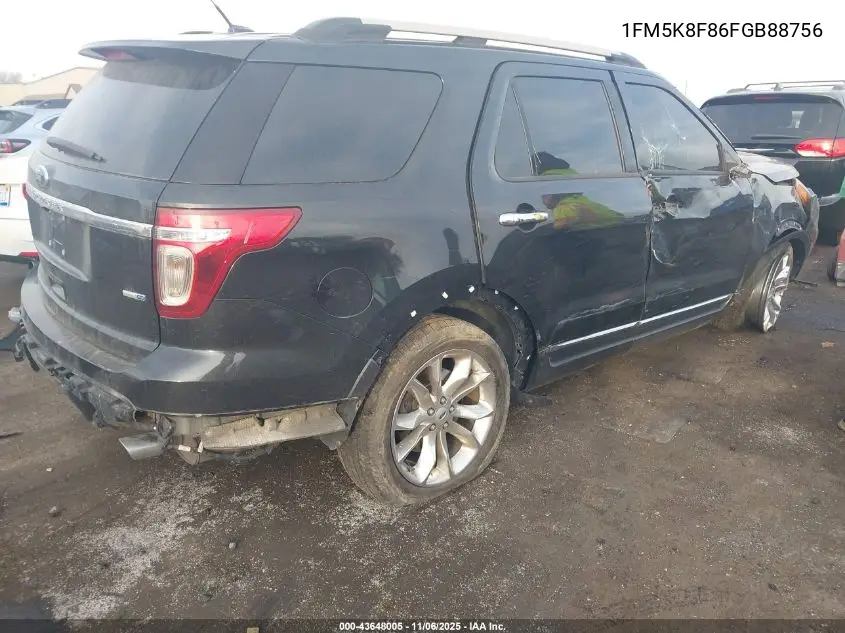 1FM5K8F86FGB88756 2015 Ford Explorer Limited