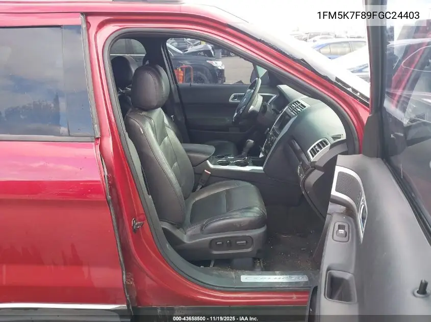 1FM5K7F89FGC24403 2015 Ford Explorer Limited