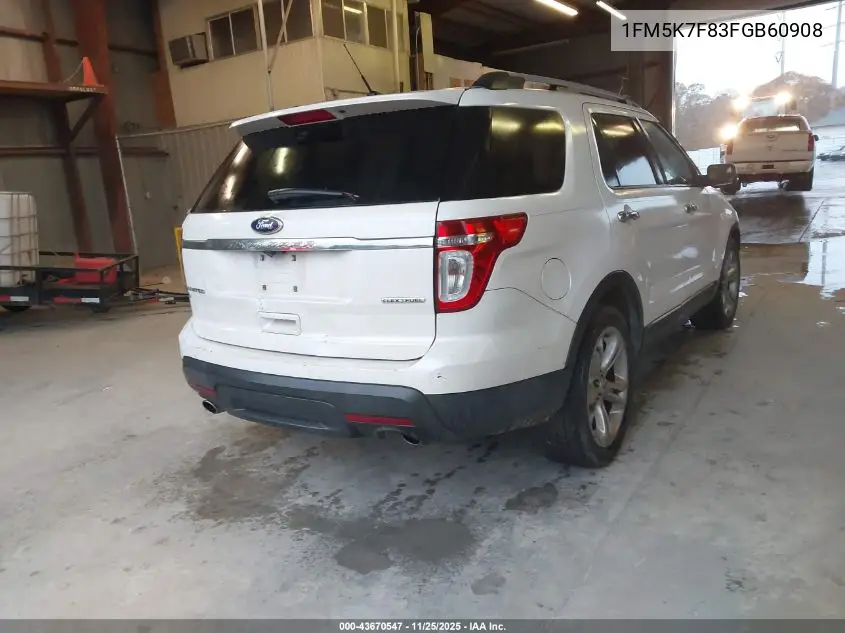 1FM5K7F83FGB60908 2015 Ford Explorer Limited