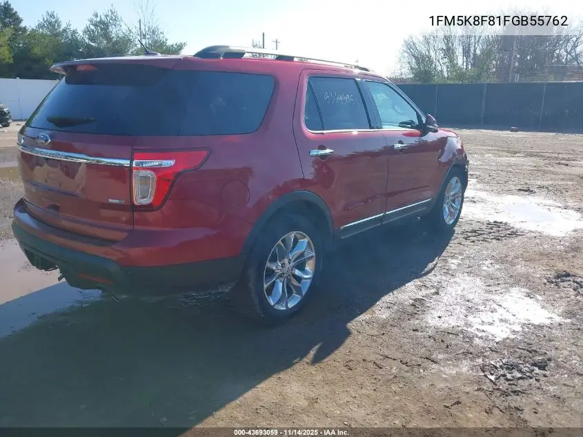 1FM5K8F81FGB55762 2015 Ford Explorer Limited