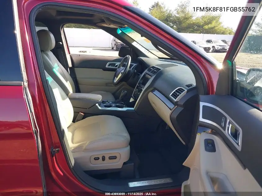 1FM5K8F81FGB55762 2015 Ford Explorer Limited