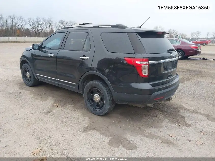1FM5K8F8XFGA16360 2015 Ford Explorer Limited