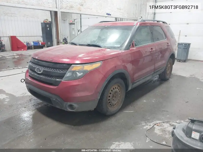 1FM5K8GT3FGB92718 2015 Ford Explorer Sport
