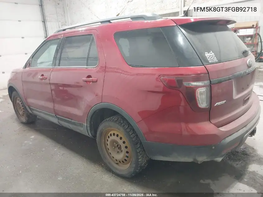 1FM5K8GT3FGB92718 2015 Ford Explorer Sport