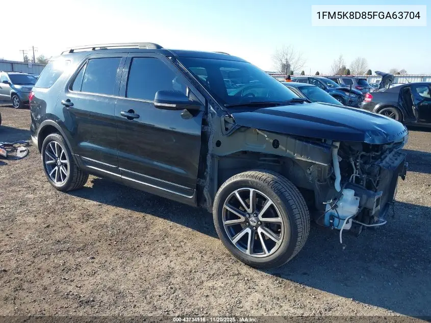 1FM5K8D85FGA63704 2015 Ford Explorer Xlt