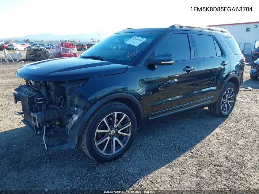1FM5K8D85FGA63704 2015 Ford Explorer Xlt