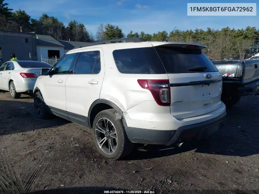 1FM5K8GT6FGA72962 2015 Ford Explorer Sport