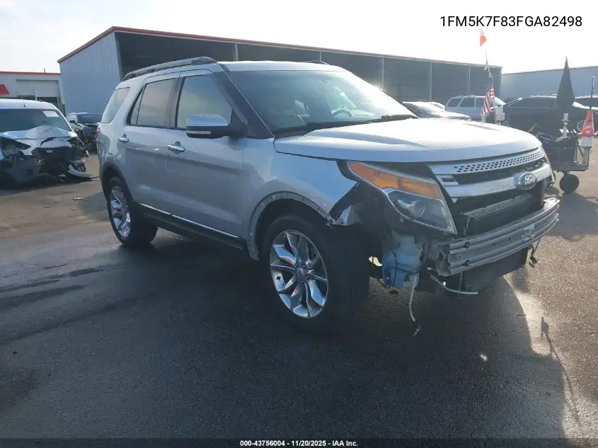 1FM5K7F83FGA82498 2015 Ford Explorer Limited