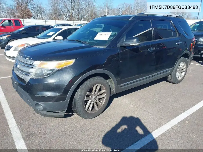 1FM5K7D88FGC33483 2015 Ford Explorer Xlt