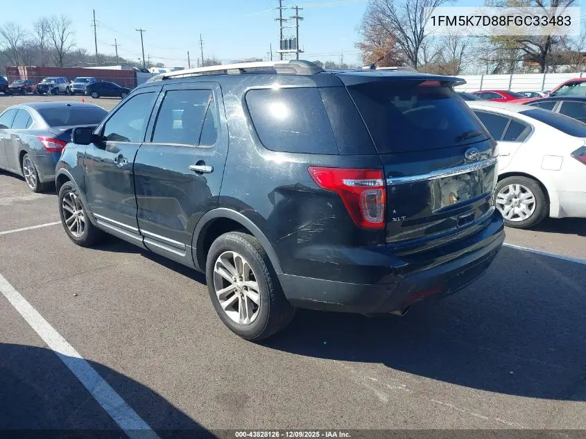 1FM5K7D88FGC33483 2015 Ford Explorer Xlt
