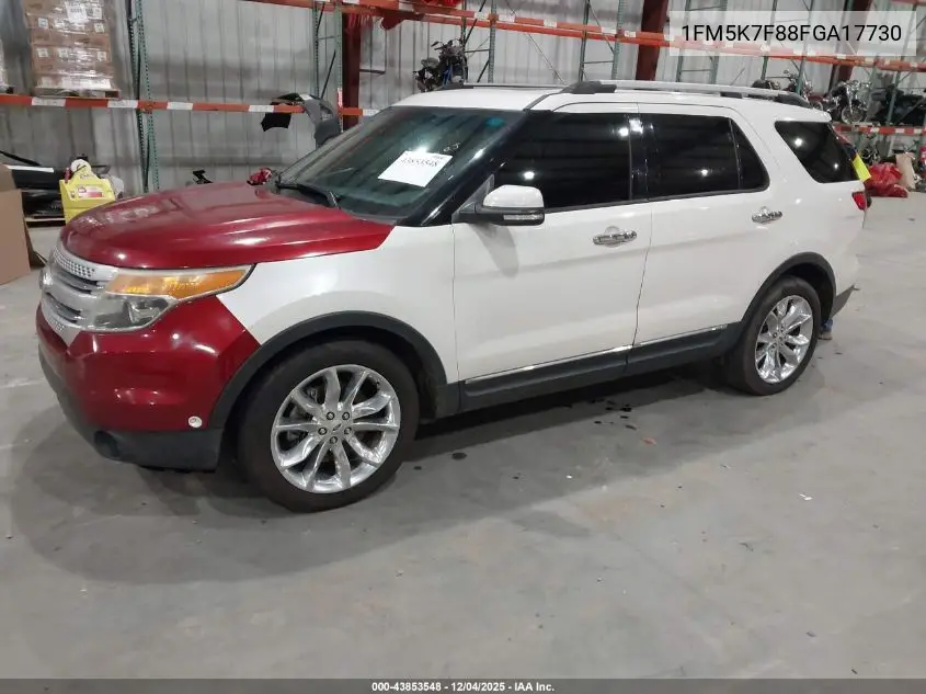 1FM5K7F88FGA17730 2015 Ford Explorer Limited