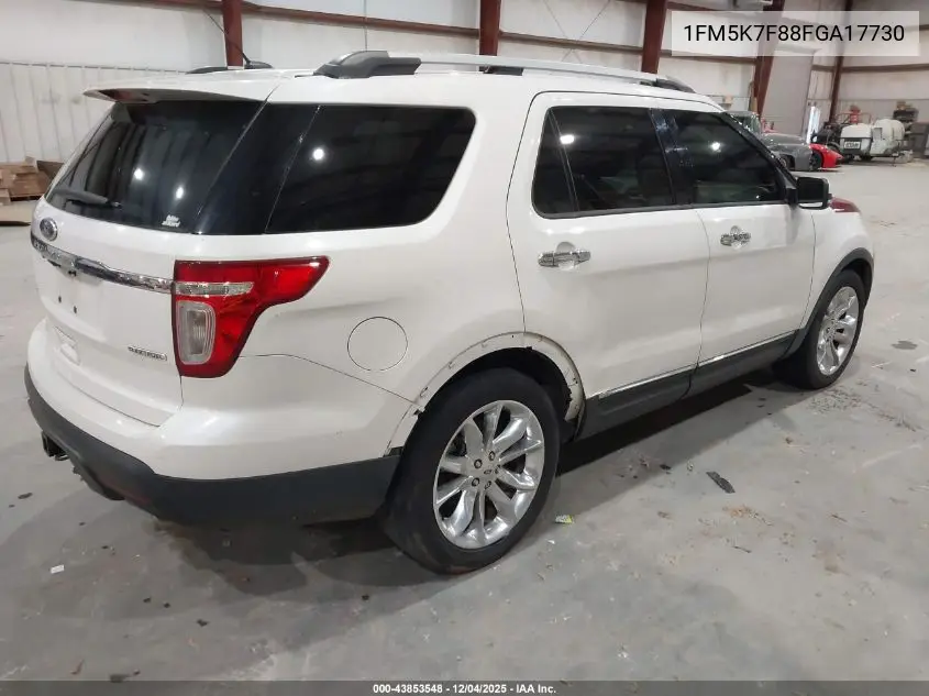 1FM5K7F88FGA17730 2015 Ford Explorer Limited