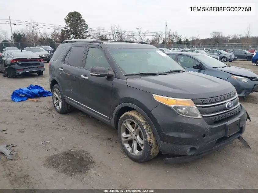 1FM5K8F88FGC02768 2015 Ford Explorer Limited