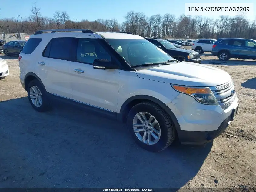 1FM5K7D82FGA32209 2015 Ford Explorer Xlt