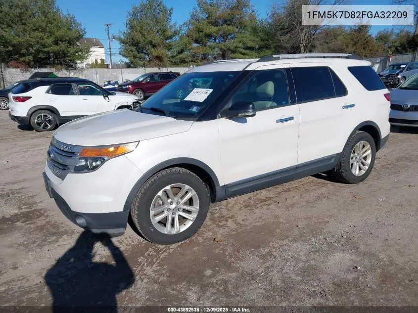 1FM5K7D82FGA32209 2015 Ford Explorer Xlt