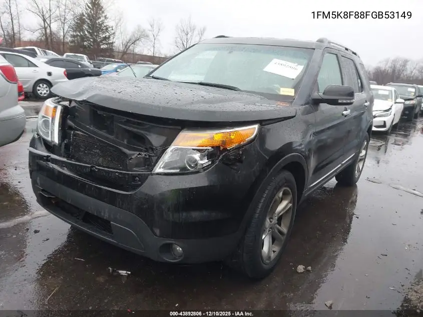 1FM5K8F88FGB53149 2015 Ford Explorer Limited