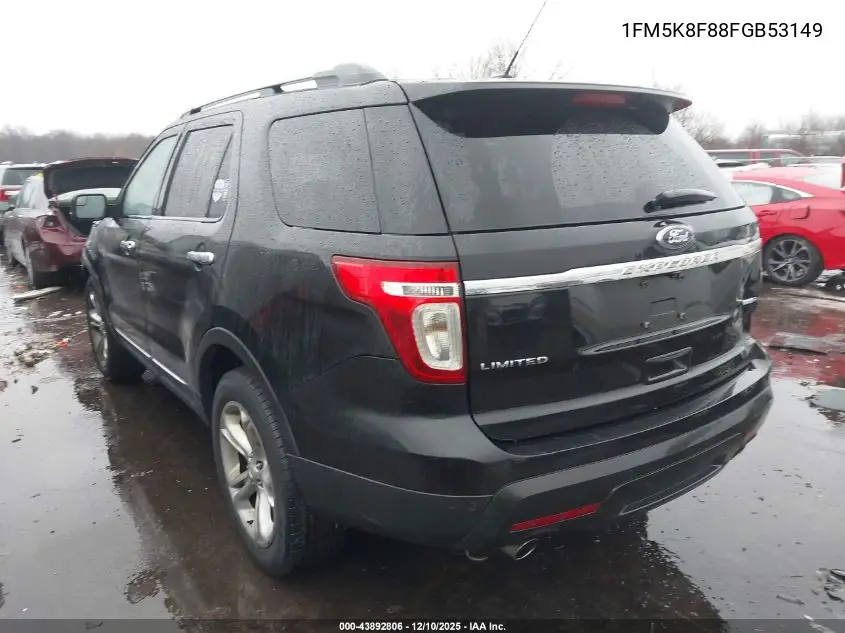 1FM5K8F88FGB53149 2015 Ford Explorer Limited
