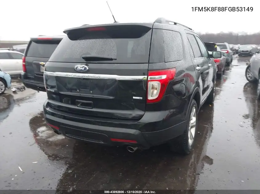 1FM5K8F88FGB53149 2015 Ford Explorer Limited