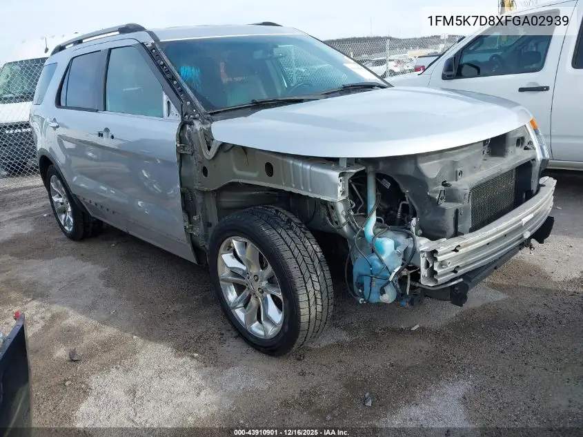 1FM5K7D8XFGA02939 2015 Ford Explorer Xlt