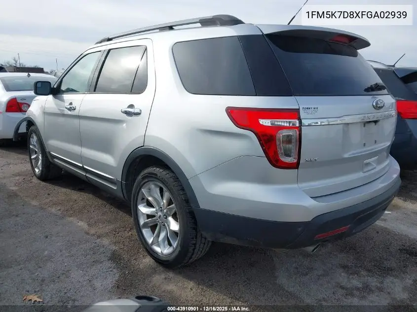1FM5K7D8XFGA02939 2015 Ford Explorer Xlt