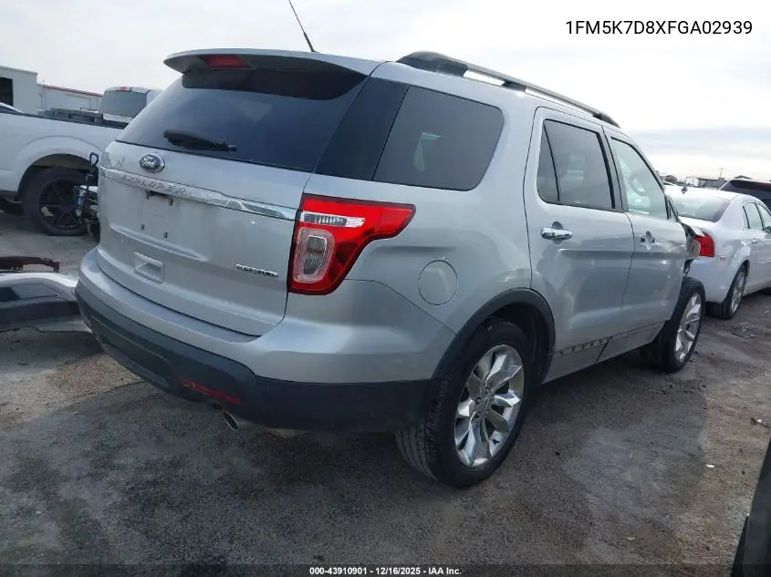 1FM5K7D8XFGA02939 2015 Ford Explorer Xlt