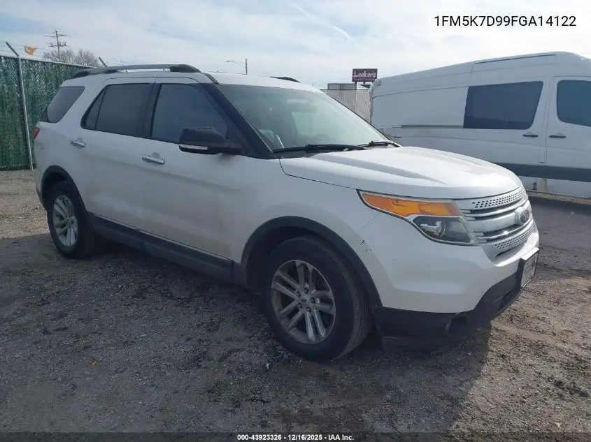 1FM5K7D99FGA14122 2015 Ford Explorer Xlt