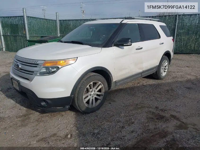 1FM5K7D99FGA14122 2015 Ford Explorer Xlt