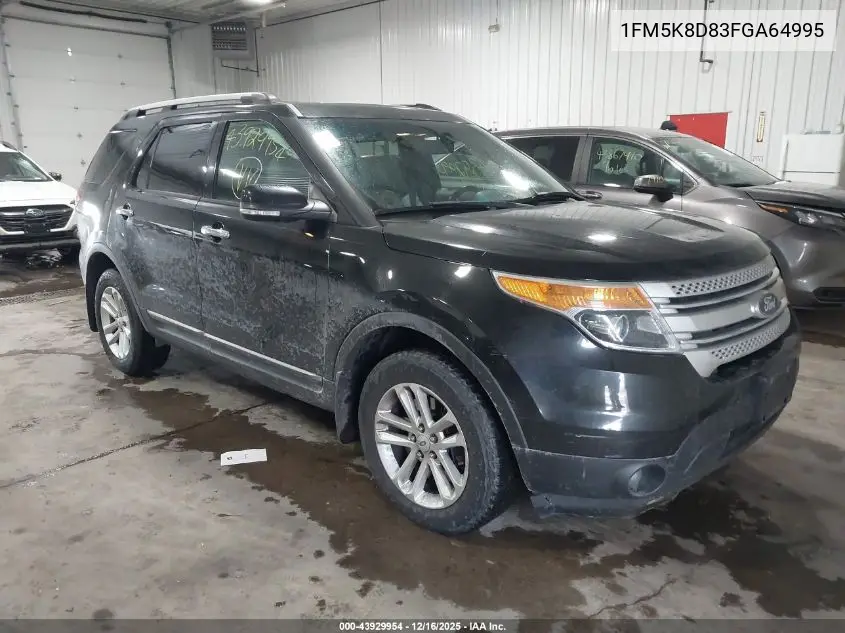 1FM5K8D83FGA64995 2015 Ford Explorer Xlt