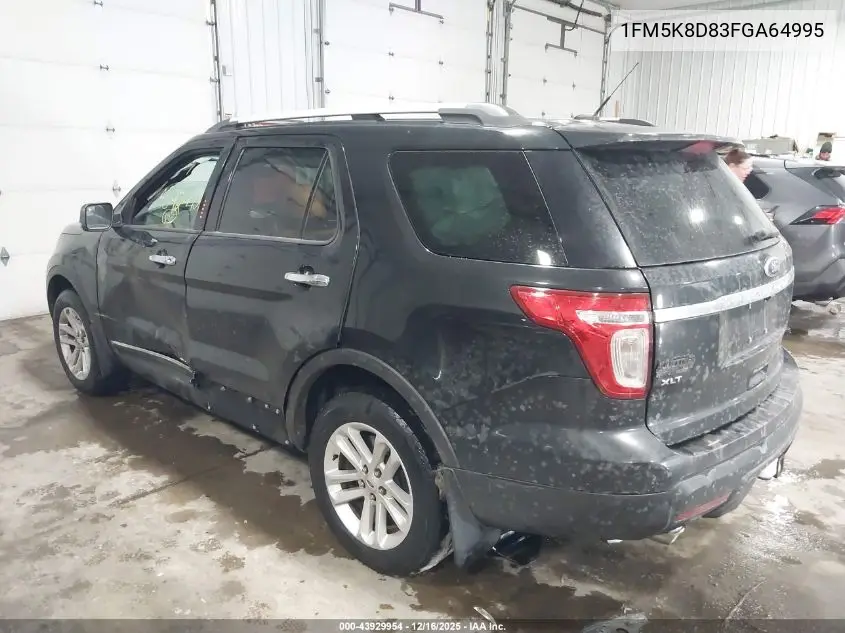 1FM5K8D83FGA64995 2015 Ford Explorer Xlt