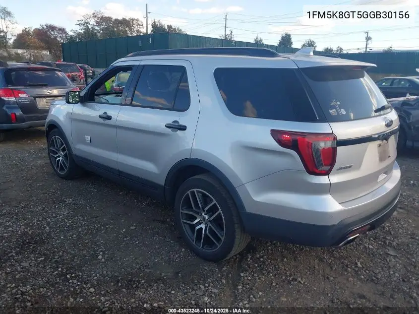 1FM5K8GT5GGB30156 2016 Ford Explorer Sport