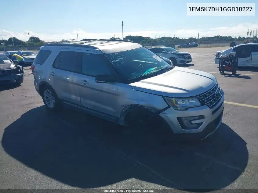 1FM5K7DH1GGD10227 2016 Ford Explorer Xlt
