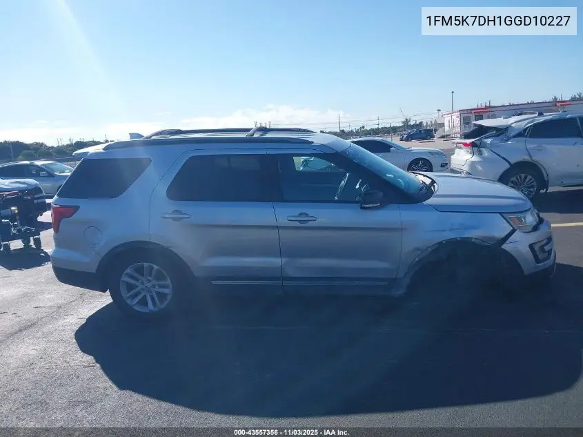 1FM5K7DH1GGD10227 2016 Ford Explorer Xlt