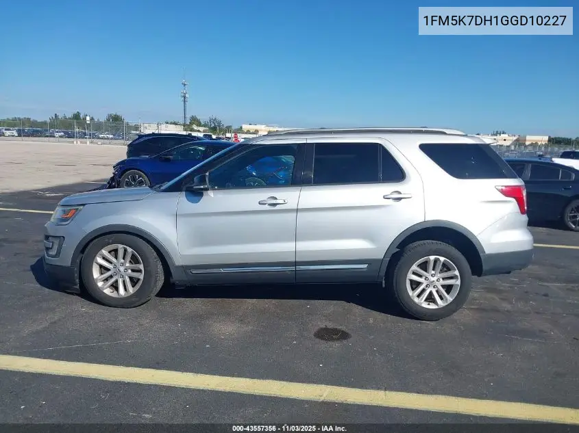 1FM5K7DH1GGD10227 2016 Ford Explorer Xlt