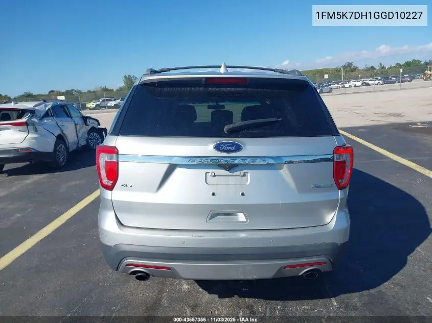 1FM5K7DH1GGD10227 2016 Ford Explorer Xlt